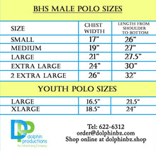 Load image into Gallery viewer, BHS MALE NAVY BLUE Polo Shirt Adult size